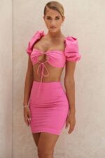 House of CB одећу 68JT103 лисетте розе платнени горњи део корзета - Image 10