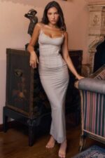 House of CB одећу 68JT153 налини песак макси хаљина - Image 2