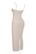 House of CB одећу 68JT153 налини песак макси хаљина - Image 9