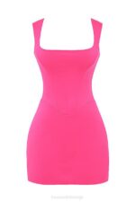 House of CB одећу 68JT186 ениа мини хаљина фуксије са корзетом - Image 5