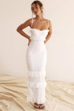 House of CB одећу 68JT228 еве бела бродерие макси хаљина - Image 15