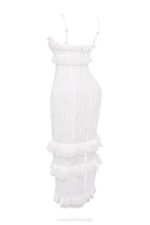 House of CB одећу 68JT228 еве бела бродерие макси хаљина - Image 6