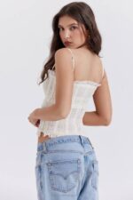 House of CB одећу 68JT25 лула корсет са шљокицама од слоноваче - Image 15