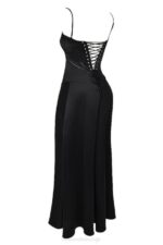 House of CB одећу 68JT273 анабелла црна макси хаљина на чипке - Image 5