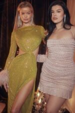 House of CB одећу 68JT331 естелла нежно розе кристализована хаљина - Image 12