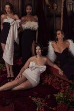 House of CB одећу 68JT359 ариелла хаљина од сатенског кристала боје слоноваче украшена машном - Image 6
