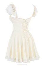 House of CB одећу 68JT384 каиа мини хаљина а-лине боје слоноваче - Image 7