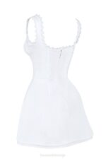 House of CB одећу 68JT399 тилли бела пин туцк мини хаљина - Image 7
