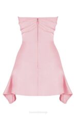 House of CB одећу 68JT403 јасмин ружа розе драпед корсет хаљина без бретела - Image 4