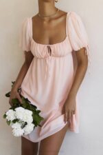 House of CB одећу 68JT434 мини хаљина розе кварц принцезе - Image 8