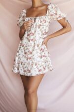 House of CB одећу 68JT435 мини хаљина са принтом принцезе руже - Image 5