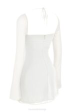House of CB одећу 68JT482 бабидолл мини хаљина од шифона од слоноваче - Image 8