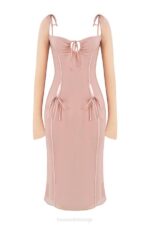 House of CB одећу 68JT485 Опхелиа блусх цутоут миди хаљина - Image 5