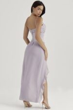 House of CB одећу 68JT49 Виенне сиви сатенски корзет испод груди - Image 17