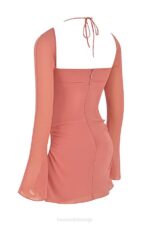House of CB одећу 68JT524 беби розе шифон изрез халтер мини хаљина - Image 7