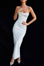 House of CB одећу 68JT527 цхармаине макси хаљина од корзета од слоноваче - Image 16