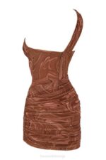 House of CB одећу 68JT567 цлементине свирл принт мини хаљина - Image 5