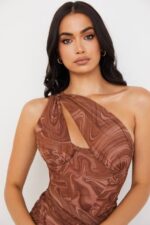 House of CB одећу 68JT567 цлементине свирл принт мини хаљина - Image 10