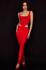 House of CB одећу 68JT67 едетта сцарлет мрежасти корсет - Image 5