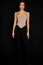 House of CB одећу 68JT68 рафа стоне сатенски корзет - Image 4