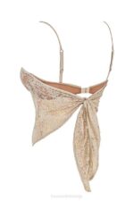 House of CB одећу 68JT702 фернанда крем пејсли чипкани врх - Image 7