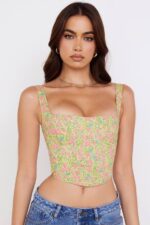 House of CB одећу 68JT77 мак старински цветни корзет - Image 5