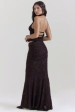 House of CB одећу 68JT833 адриелле какао миди сукња - Image 5