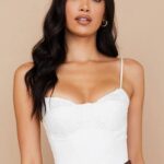 House of CB одећу 68JT83 емилиана бела скупљени корзет