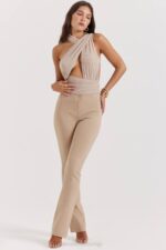 House of CB одећу 68JT845 цаи екру панталоне - Image 5