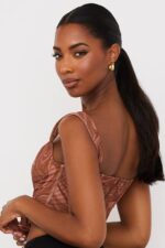 House of CB одећу 68JT86 нинетта свирл принт мрежасти корзет - Image 8