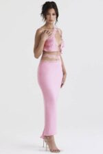House of CB одећу 68JT909 матхилда розе сукња од чипке - Image 4