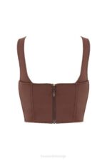 House of CB одећу 68JT91 персефона чоколадни скупљени горњи део корзета - Image 5