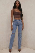 House of CB одећу 68JT91 персефона чоколадни скупљени горњи део корзета - Image 10