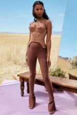 House of CB одећу 68JT966 глориетте чоколадне бандаж панталоне високог струка - Image 2