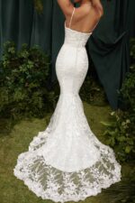 House of CB венчања 68JT1142 свадбена хаљина од беле чипке солене - Image 10