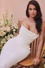 House of CB венчања 68JT1155 есмее свадбена хаљина без нараменица у боји слоноваче - ограничено издање - Image 13