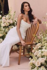 House of CB венчања 68JT1155 есмее свадбена хаљина без нараменица у боји слоноваче - ограничено издање - Image 14