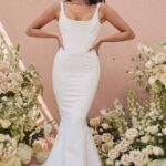 House of CB венчања 68JT1159 естел сатенска сирена венчаница у боји слоноваче - ограничено издање