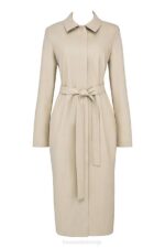 House of CB одећу 68JT1030 ариел беж вегански кожни капут - Image 12