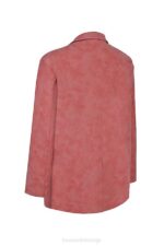 House of CB одећу 68JT1031 киера топли розе вегански кожни блејзер - Image 4