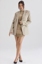 House of CB одећу 68JT1034 алине предимензионирани сако од нерца - Image 9