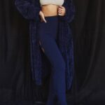 House of CB одећу 68JT1044 целине тамноплави кардиган од женила