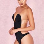 House of CB одећу 68JT1299 самолепљиви боди без леђа - црни