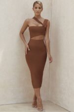 House of CB одећу 68JT598 аина тан цут оут бандаге миди хаљина - Image 7