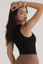 House of CB одећу 68JT718 цхиара црни боди без рукава - Image 7