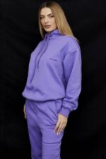 House of CB одећу 68JT727 хало љубичаста превелика дуксерица - Image 5