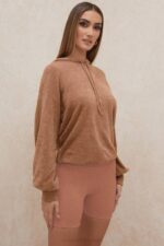 House of CB одећу 68JT777 леки тоффее слоуцхи фит дуксерица - Image 12