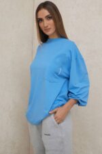 House of CB одећу 68JT785 плава мајица дугих рукава - Image 7