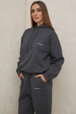 House of CB одећу 68JT791 хало капуљача у облику угљена - Image 15