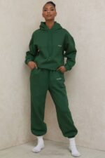 House of CB одећу 68JT794 хало зелена превелика дуксерица - Image 7